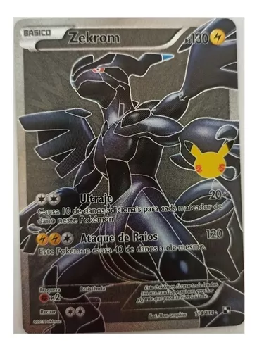 Zekrom Full Art - Carta Pokémon Original Astros Cintilantes, Jogo de  Tabuleiro Original Copag Nunca Usado 68356309