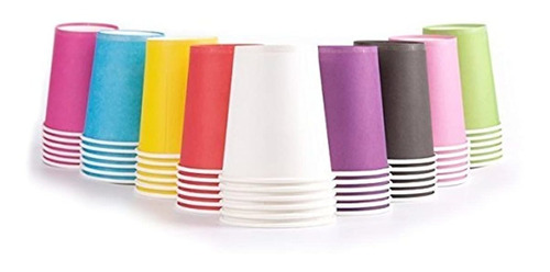 Vasos Desechables De Papel 8oz Multicolor Marca Pyle