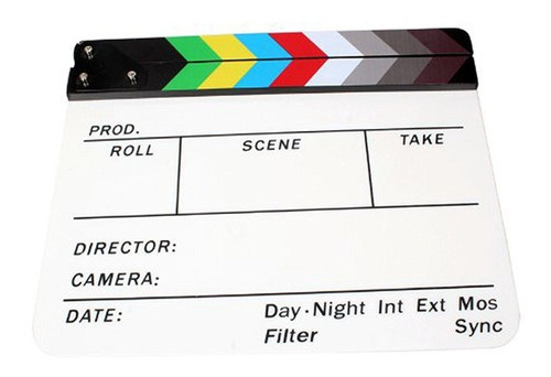 Imagen 5 de 7 de Claqueta Acrílica Magnética Para Producciones De Vídeo, Cine