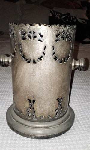 Antiguo Porta Botella Art Nouveau Plata Osiris Circa 1920