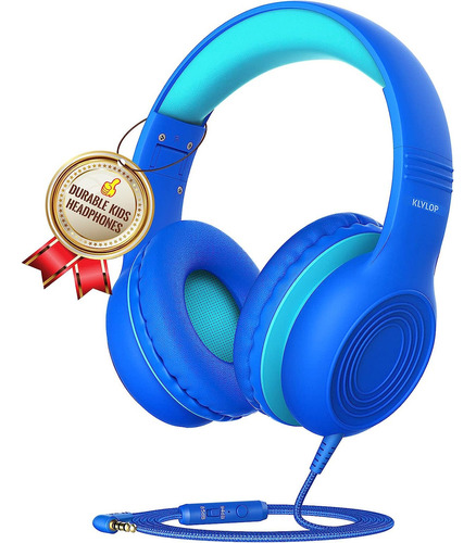 Audifonos Para Niñoss Con Micrófono, Volumen Max 85/94db Color Azul