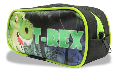 Kit Escolar Infantil Mochila Costas Dinossauro Trex Tam G