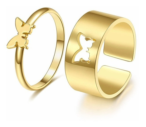 Imagen 5 de 9 de Juego De Anillos Vintage Abiertos De Punk Rock Para Mujer