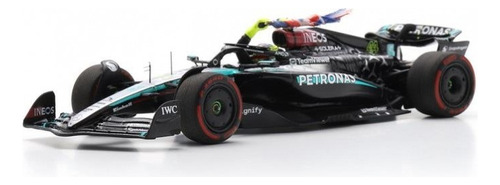 Miniatura Mercedes W15 F1 Hamilton Inglaterra2024 1/43 Spark Preto