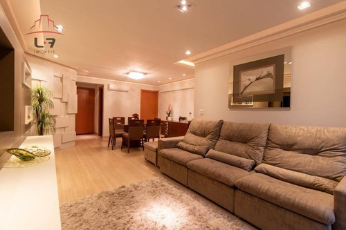 Apartamento Com 3 Dormitórios À Venda, 122 M² Por R$ 997.000,00 - Batel - Curitiba/pr - Ap0907