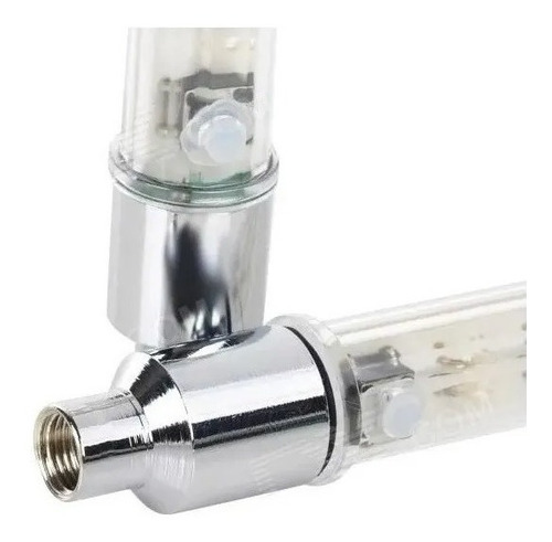 Imagen 2 de 6 de Juego Tapa Valvula X2 Luz Led Rgb Rueda Bicicleta Moto Auto