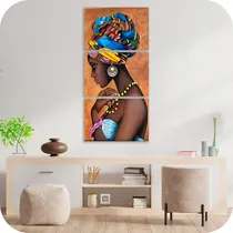 Comprar Cuadro Africana Etnico Ilustracion Arte Moderno Triptico