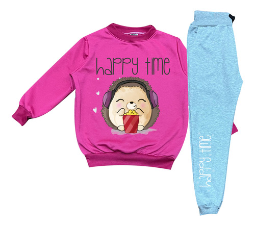 Conjunto Sudadera Puercoespín Happy Time Para Niña