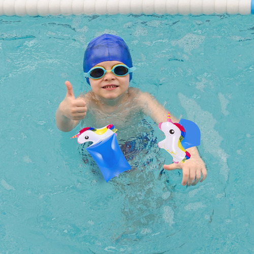 1 Par De Brazaletes De Natación Para Niños, Anillos Inflable