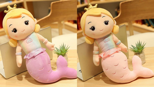 Almohada De Sirena Muñeca Princesa Peluche Juguete 50 Cm