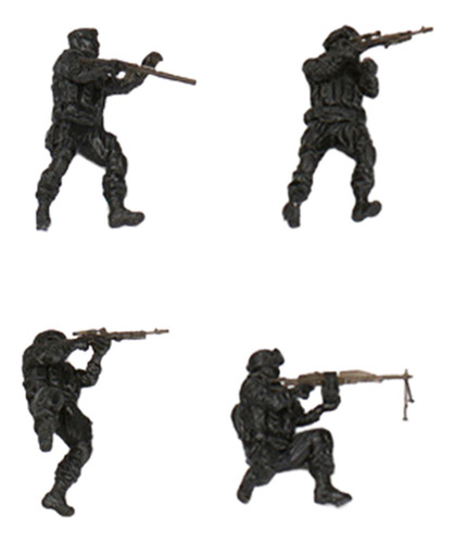 4x 1/72 Policías Figura Modelo Películas Accesorios