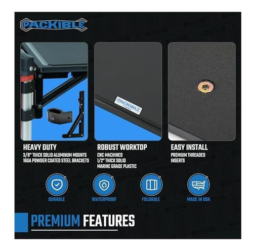 Packibletool Kit De Mesa Lateral Plegable Hdpe Milwaukee Mod