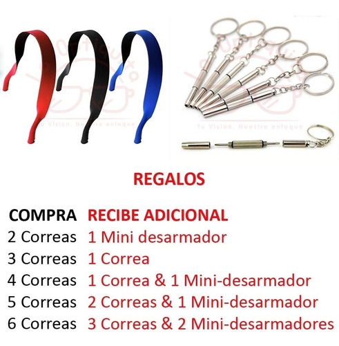 Imagen 3 de 3 de Correa Deportiva Elastica Neopreno Para Lentes + Regalos!