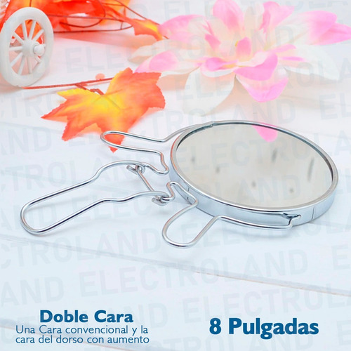 Espejo Maquillaje Makeup Doble Faz Con Aumento 8 Pulgadas