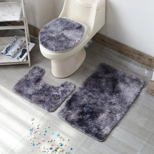 Imagen 5 de 10 de Juego De Baño Alfombrado De 3 Piezas. Excelente Calidad