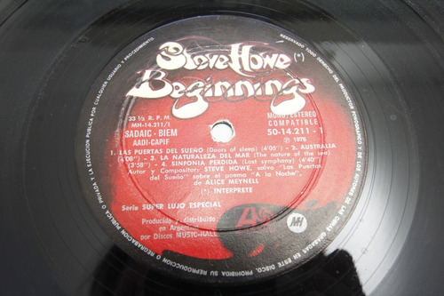 Vinilo Steve Howe Beginnings 1976 Yes (Usado)