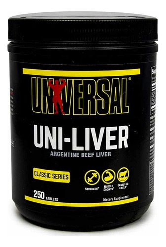 Uni Liver Universal Vitaminas De Carne 250 Tabletas! Usa!