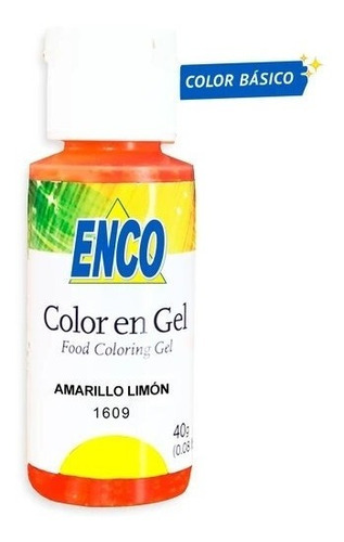 Color Gel Amarillo Limon Comestible Repostería Enco 1609