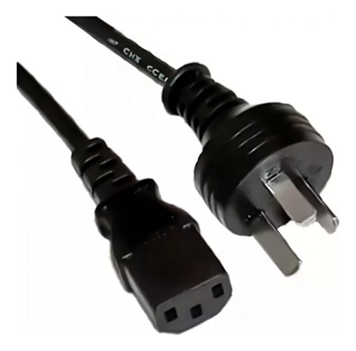 Cable Corriente Power Interlock Pc 3 Patas P/monitor P/fuent Negro