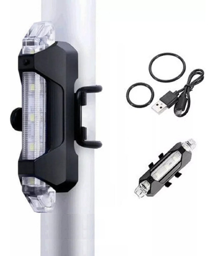 Luz Bicicleta Led Recargable Usb - Luz Rojo/azul