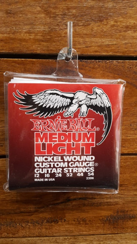 Cuerdas Guitarra Eléctrica Ernie Ball 2206 012 -54 Nickel