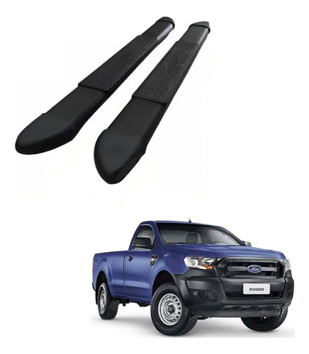 Estribos Ford Ranger 2013 A 2023 Cabina Sencilla Negros 5.5 