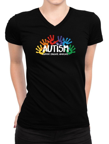 Idakoos Polo Cuello V De Mujer Autism Support