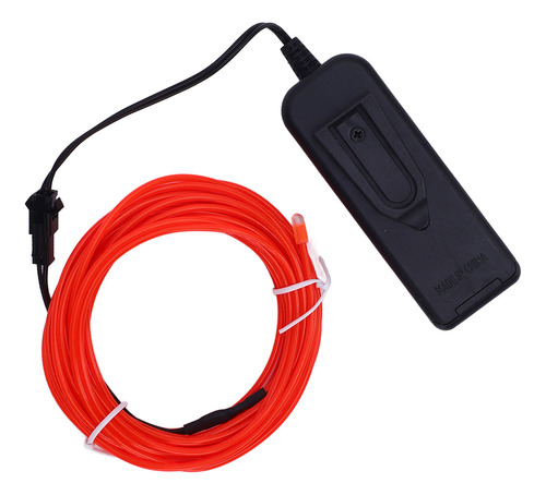 Luces El Wire, 2 Unidades, Rojas, 16,4 Pies/5 M, Se Pueden C