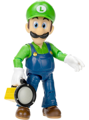 Figura De Acción De 5 Pulgadas De Luigi Con Linterna