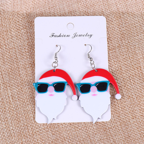 1 Par De Pendientes Navideños De Papá Noel