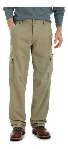 Wrangler: Pantalones Cargo De Sarga, Casuales Para Hombre.