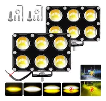 Comprar Par Faros Auxiliares Lupa Led Focos 6 Ojo Estrobo Auto Moto