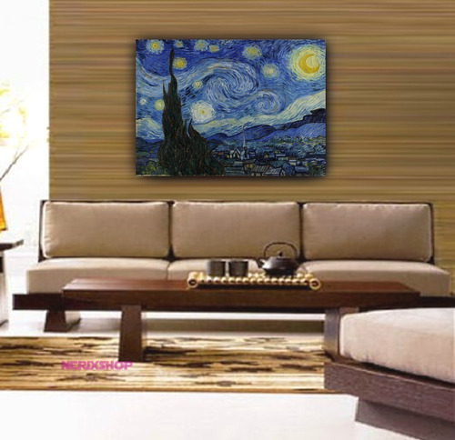 Noite Estrelada Foto Obra Van Gogh Poster Grande 40cmx50cm