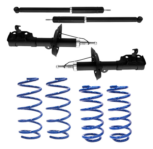 Resortes Ag Kit Amortiguadores P/ Honda Fit 15-20 Del Y Tras