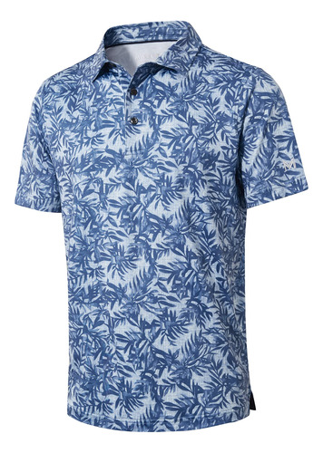 Camisa Golf Para Hombre Estampado Elegante Absorber Humedad