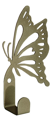 Porta Llaves De Pared Moderno Figura De Mariposa 1 Gancho Color Dorado Oscuro