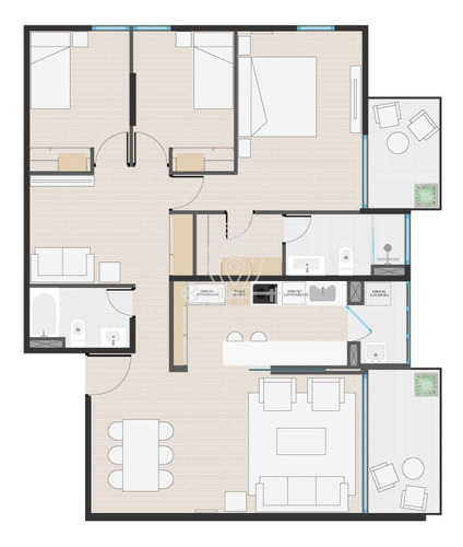 Departamento En Venta De 3 Dorm. En Providencia