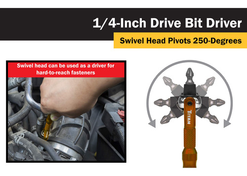 Titan Tools 11323 1/4-pulgada Drive X 4-pulgada 90-diente