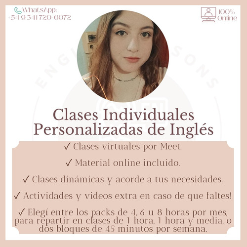 Clases Individuales Personalizadas De Inglés | 100% Online