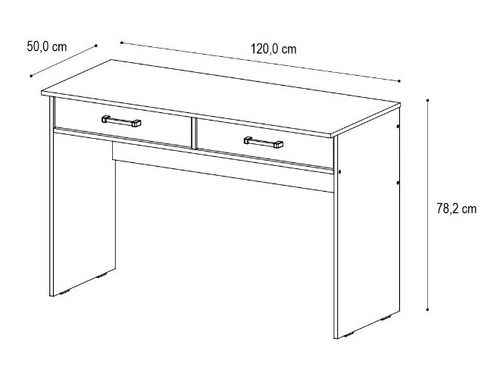 Imagen 4 de 4 de Escritorio Oficina Moderno Cajones Pc Living 120 X 76 X 50