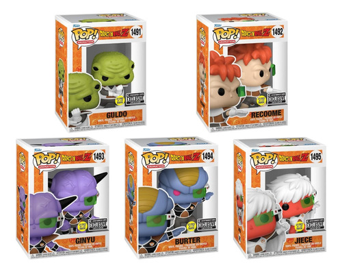 Funko Pop Fuerzas Especiales Ginyu Set 5 Glow Ee Exclusive