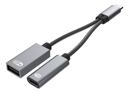 Adaptador Usb C Otg Convertidor De Cable De Carga 2 En 1