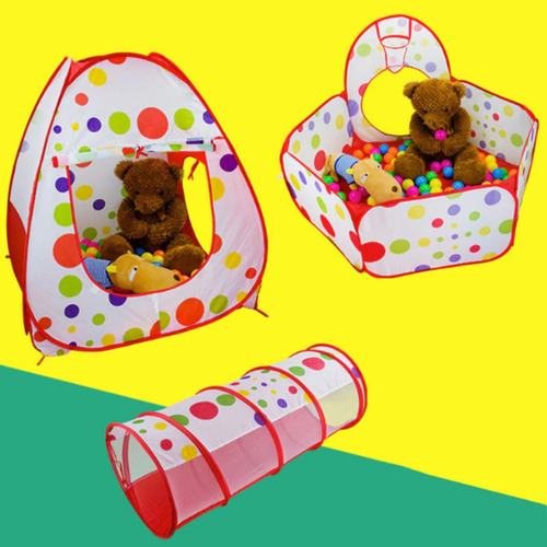 Imagen 5 de 9 de Carpa Piscina Castillo Túnel Plegable Infantil Niños