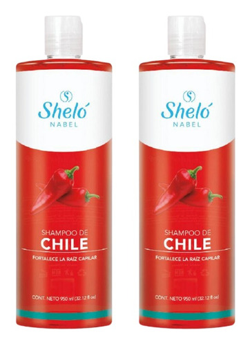 2 Pack Shampoo De Chile 950ml Shelo
