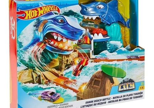 Pista Hotwheels Batalla En Playa Tiburón. 