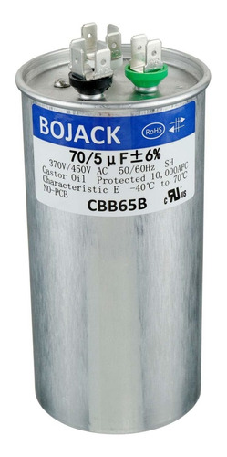 Bojack 705uf 70/5mfd 6% 370v/440v Cbb65 Condensador De Arran