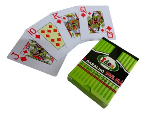 2 Jogos De Carta Baralho 100% Plástico Impermeável 54 Cartas