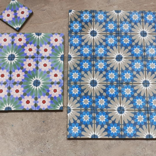 Mosaicos Calcáreos,lisos Y Con Dibujos