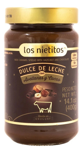 Los Nietitos Dulce De Leche Con Avellanas Y Cacao 400g