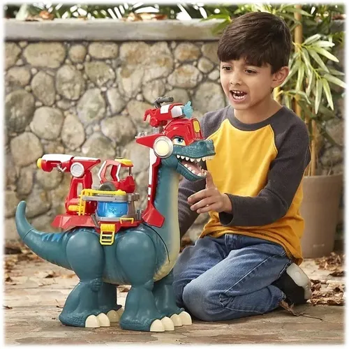Dinosaurio Bombero Y Nena De Los Dibujos Animados Original